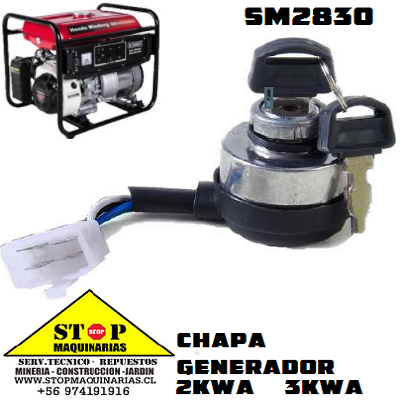 CHAPA DE GENERADOR  4 PINES  2KWA  3 KWA