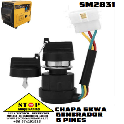 CHAPA DE GENERADOR 5KWA 6 PINES