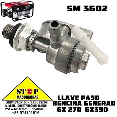 LLAVE DE PASO  GENERADOR 5000 KWA  GX 390