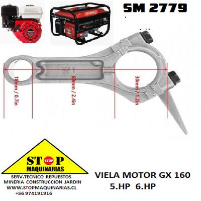 VIELA GENERADOR 2500KWA MOTOR GX160