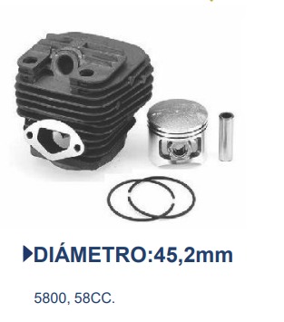 CILINDRO PISTON MOTOSIERRA CHINA 5800