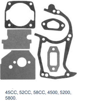 KIT EMPAQUETADURA MOTOSIERRA CHINA 4500 5200 5800
