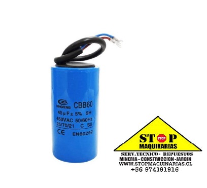 CONDENSADOR MOTOR 45 MF