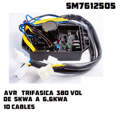 avr cuadrada trifasica 380vol de 5kwa a 6,6kwa 10 cables