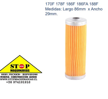 FILTRO COMBUSTIBLE MOTOR INSONORIZADO 186F