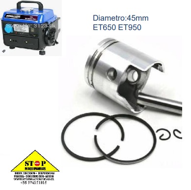 KIT PISTON ANILLOS MOTOR ET950