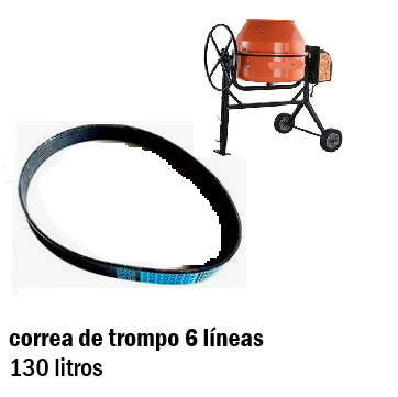 correa para trompos bauker 6  lineas