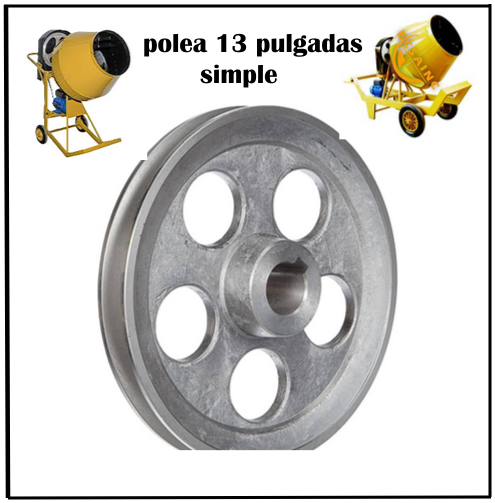 POLEA  13 PULGADAS CIEGA   SIMPLE  PARA TROMPO