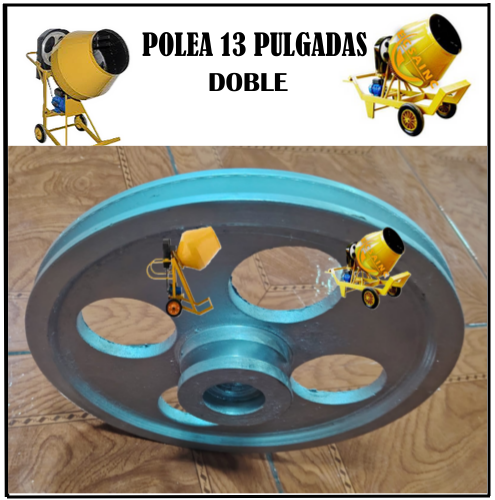 POLEA DOBLE DE 13 PULGADAS PARA TROMPO